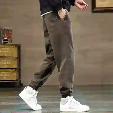 羽浅 潮流时尚百搭修身直筒束脚休闲裤 男款