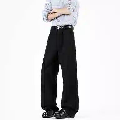 羽浅 宽松美式纯棉宽松直筒百搭复古休闲裤 男女同款