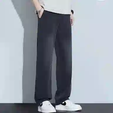 羽浅 薄款透气速干宽松直筒阔腿休闲舒适简约牛仔裤 男款