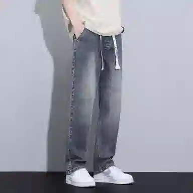 羽浅 宽松直筒裤百搭阔腿休闲长裤子牛仔裤 男女同款