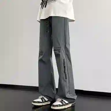 羽浅 港风户外宽松直筒简约百搭机能风舒适痞帅运动工装休闲裤 男款
