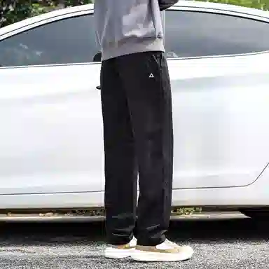 羽浅 美式工装户外运动长裤潮牌个性小三角标百搭裤子宽松阔腿裤时尚直筒休闲裤 男款