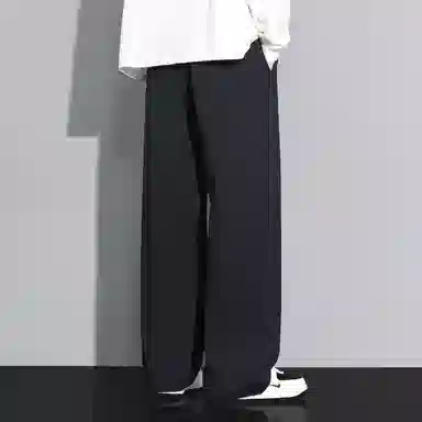 羽浅 潮流垂感运动长裤时尚简约百搭宽松直筒休闲裤 男款