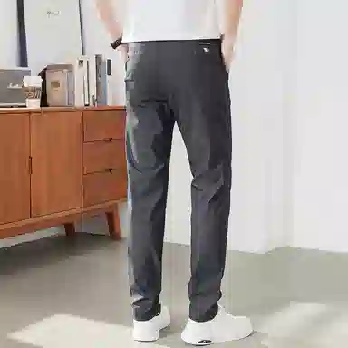 羽浅 韩版修身运动纯色薄款个性百搭轻商务直筒裤休闲裤 男女同款
