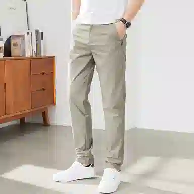 羽浅 韩版修身运动纯色薄款个性百搭轻商务直筒裤休闲裤 男女同款