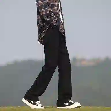 羽浅 港风运动宽松时尚简约直筒裤休闲长裤牛仔裤 男女同款