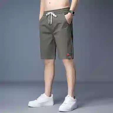 羽浅 抽绳五分夏季宽松透气潮流运动休闲短裤 男款