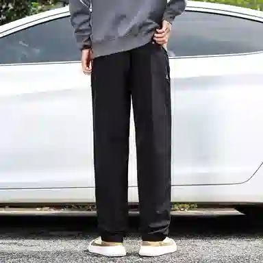 羽浅 美式工装户外运动长裤潮牌个性小三角标百搭裤子宽松阔腿裤时尚直筒休闲裤 男款