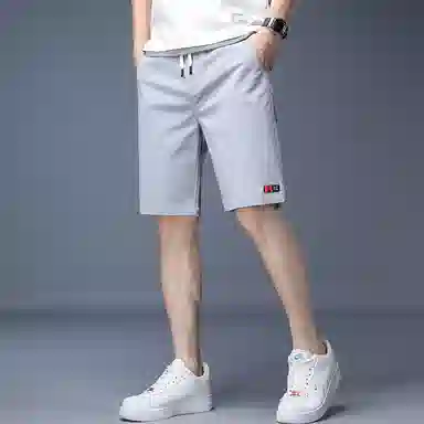 羽浅 抽绳五分夏季宽松透气潮流运动休闲短裤 男款