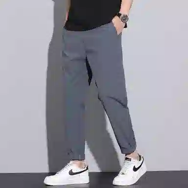 羽浅 薄款纯色百搭九分裤商务合身直筒休闲裤 男女同款