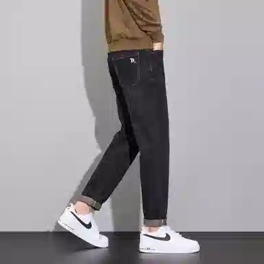 羽浅 潮牌美式复古青年宽松直筒百搭牛仔裤 男款