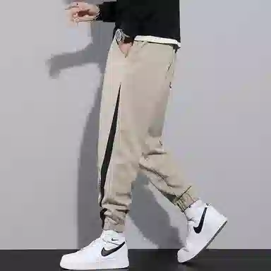 羽浅 潮牌百搭哈伦宽松运动松紧束脚休闲裤 男款