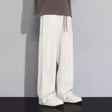羽浅 潮流垂感运动长裤时尚简约百搭宽松直筒休闲裤 男款