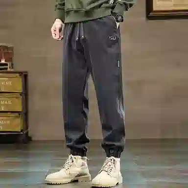 羽浅 潮流时尚百搭修身直筒束脚休闲裤 男款