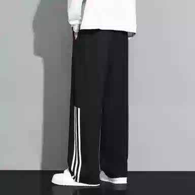 羽浅 潮牌痞帅垂感运动长裤时尚宽松直筒百搭休闲裤 男款