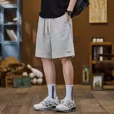 羽浅 夏季薄款速干五分裤冰丝宽松大码休闲短裤 男款