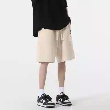 羽浅 夏季透气时尚印花五分裤篮球运动中裤潮流百搭宽松直筒休闲短裤 男款