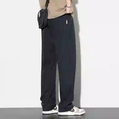 羽浅 莱赛尔天丝凉感舒适长裤时尚轻薄透气弹力裤子潮流宽松直筒百搭休闲裤 男款