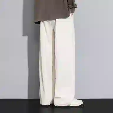 羽浅 潮流垂感运动长裤时尚简约百搭宽松直筒休闲裤 男款