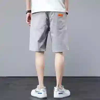 羽浅 抽绳薄款中裤潮流运动五分裤宽松透气休闲短裤 男款
