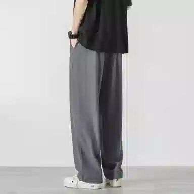羽浅 夏季经典百搭直筒舒适潮流垂顺薄款长裤休闲裤 男款