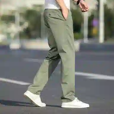 羽浅 高端竹纤维轻薄透气弹力舒适长裤时尚商务大码裤子潮流宽松直筒百搭休闲裤 男款