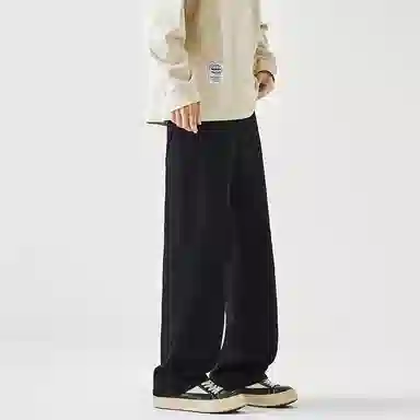 羽浅 潮流百搭高街长裤时尚简约宽松直筒牛仔裤 男款