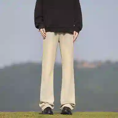 羽浅 港风运动宽松时尚简约直筒裤休闲长裤牛仔裤 男女同款
