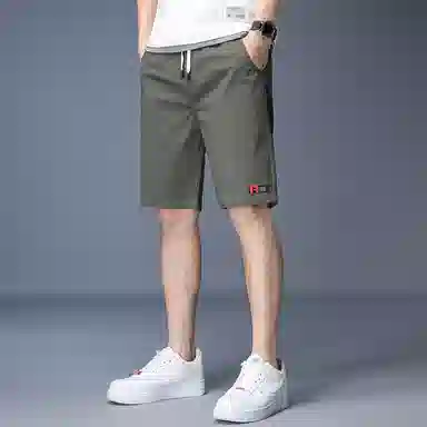羽浅 抽绳五分夏季宽松透气潮流运动休闲短裤 男款
