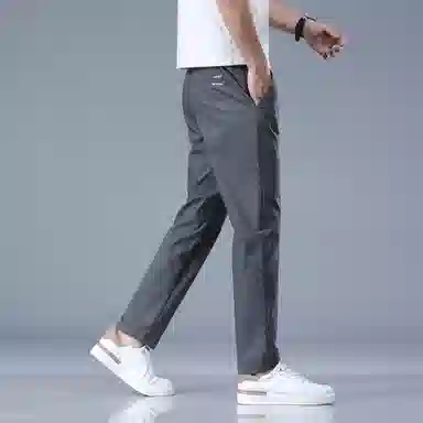 羽浅 薄款直筒商务户外运动舒适合身纯色休闲裤 男款