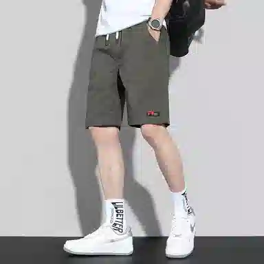羽浅 薄款宽松透气潮流运动五分裤休闲短裤 男款