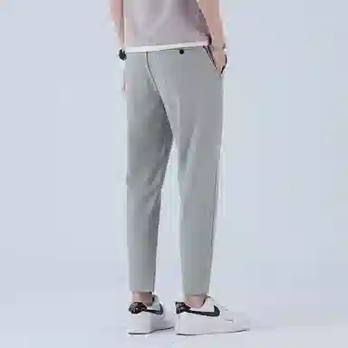 羽浅 抗皱九分裤修身韩版弹力直筒西裤百搭休闲裤 男款
