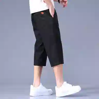 羽浅 夏季薄款凉感七分裤弹力运动中裤潮牌宽松百搭休闲短裤 男款