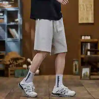 羽浅 夏季薄款速干五分裤冰丝宽松大码休闲短裤 男款