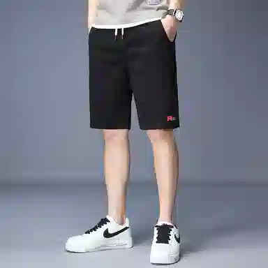 羽浅 抽绳五分夏季宽松透气潮流运动休闲短裤 男款