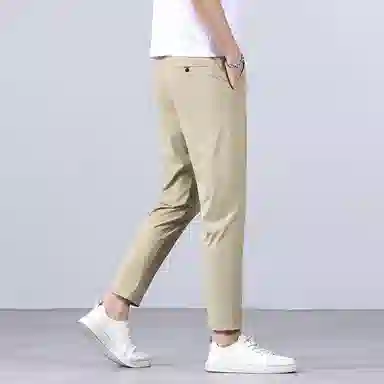 羽浅 九分裤子男轻商务通勤日常百搭基础款小个子显高薄款西裤休闲裤 男款