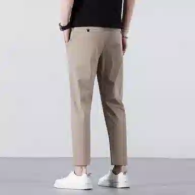 羽浅 抗皱九分裤修身韩版弹力直筒西裤百搭休闲裤 男款