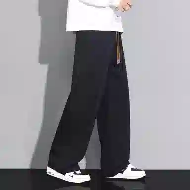 羽浅 潮流垂感运动长裤时尚简约百搭宽松直筒休闲裤 男款