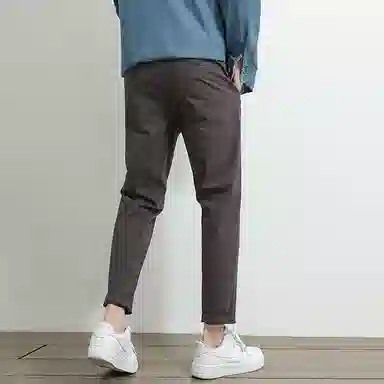 羽浅 韩版潮流百搭简约痞帅修身锥形小脚通勤运动九分休闲裤 男款