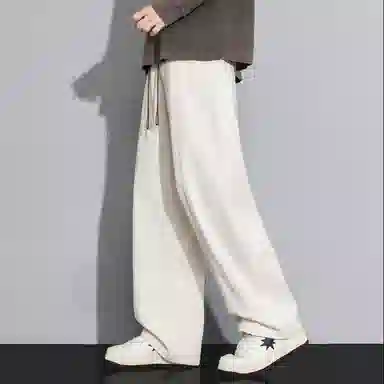 羽浅 潮流垂感运动长裤时尚简约百搭宽松直筒休闲裤 男款
