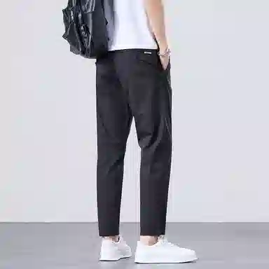 羽浅 薄款九分裤垂感小直筒弹力舒适百搭简约休闲裤 男款
