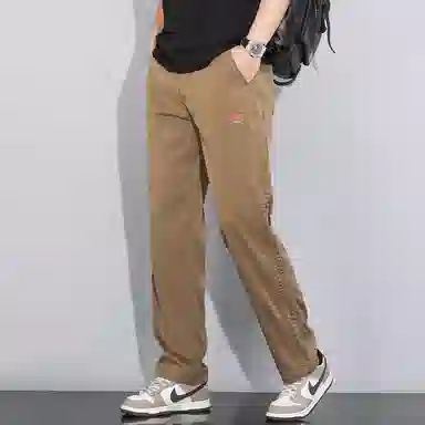 羽浅 潮流莱赛尔天丝弹力长裤时尚精致小标百搭直筒休闲裤 男款