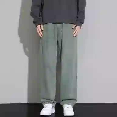 羽浅 休闲简约宽松直筒长裤美式高街多色水洗牛仔裤 男女同款