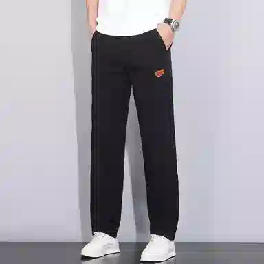 羽浅 潮流莱赛尔天丝弹力长裤时尚精致小标百搭直筒休闲裤 男款