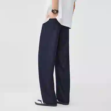 羽浅 美式潮牌垂感百搭长裤时尚宽松直筒阔腿裤子潮流休闲裤 男款