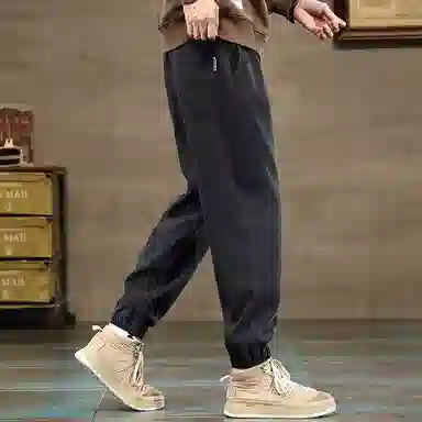 羽浅 潮流时尚百搭修身直筒束脚休闲裤 男款