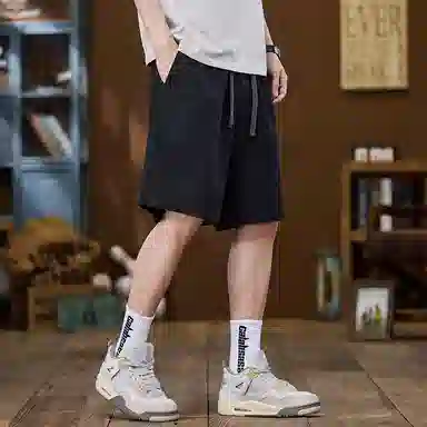 羽浅 夏季薄款速干五分裤冰丝宽松大码休闲短裤 男款