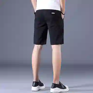 羽浅 夏季薄款冰丝五分裤弹力运动中裤时尚抽绳百搭显瘦休闲短裤 男款