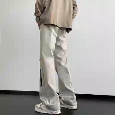 羽浅 港风户外宽松直筒简约百搭机能风舒适痞帅运动工装休闲裤 男款