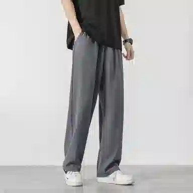 羽浅 夏季经典百搭直筒舒适潮流垂顺薄款长裤休闲裤 男款